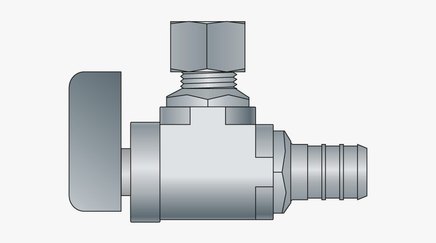 23605 Chrome Plated Angle Ball Valve - Nipple, HD Png Download