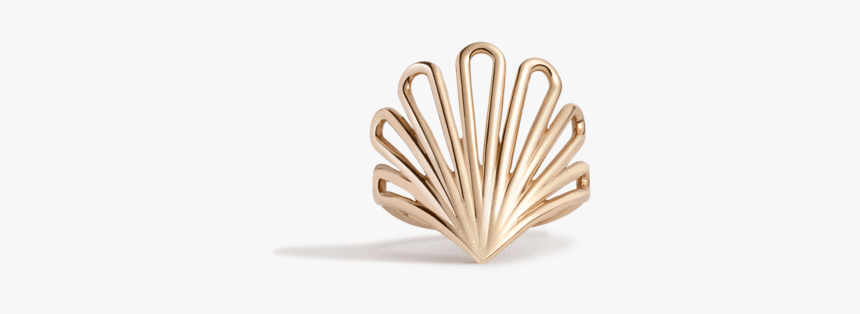 Deco Fan Gold Ring - Ring, HD Png Download