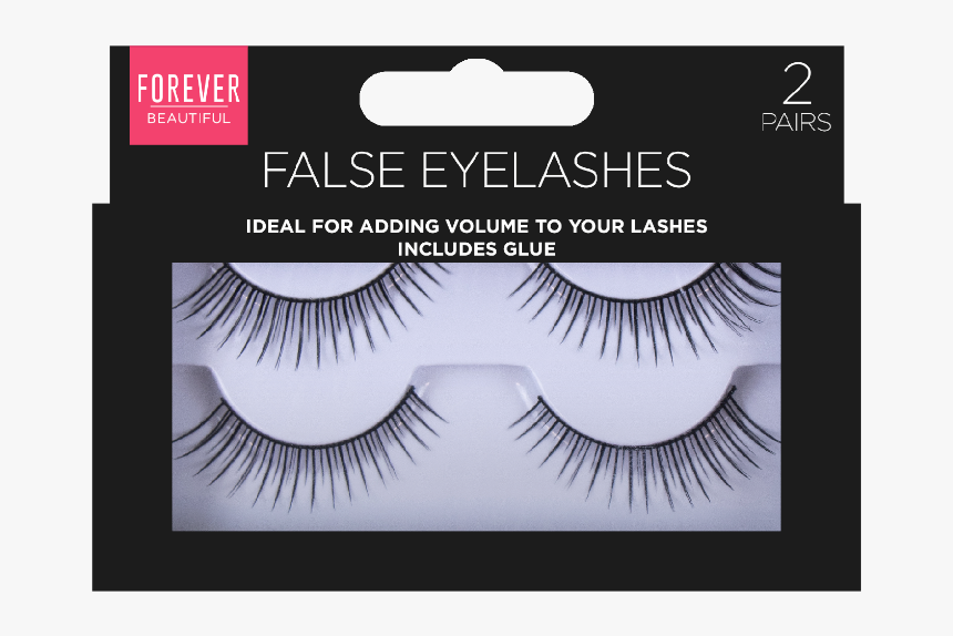 False Eyelashes - 2 Pairs - Eyelash Extensions, HD Png Download