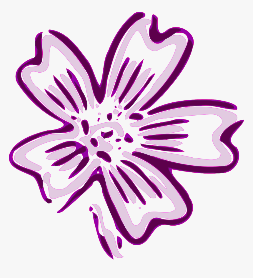 Blue And Purple Flowers Clip Art, HD Png Download