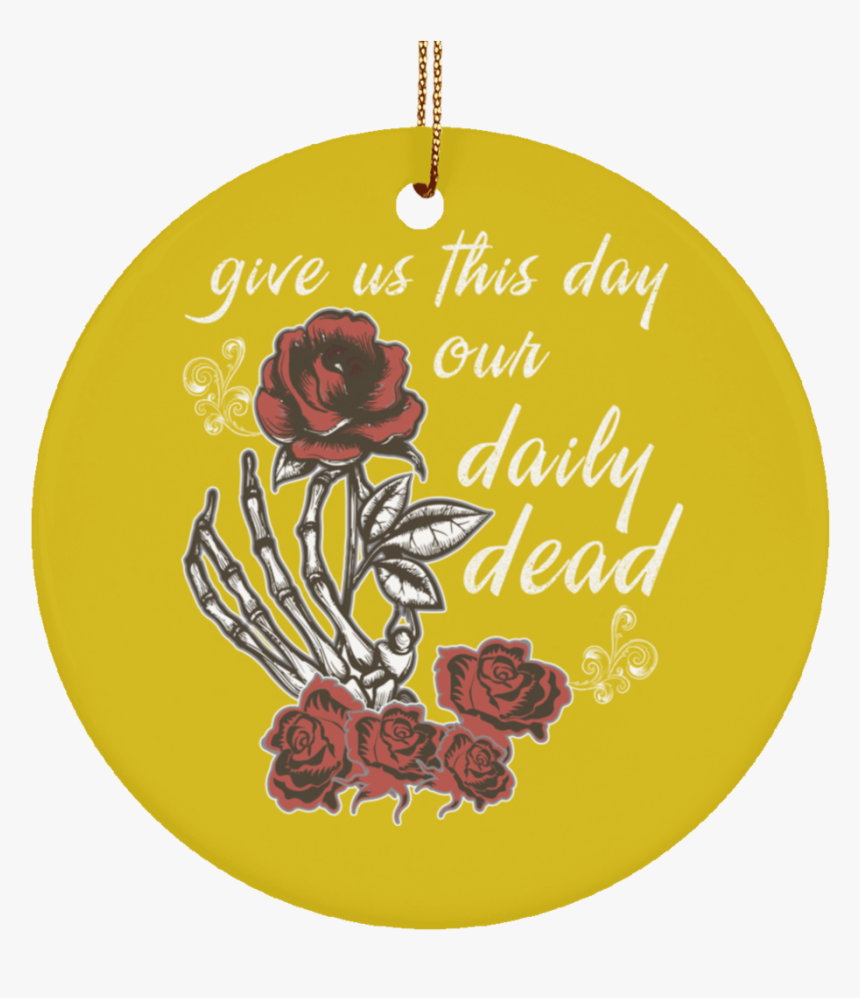 Daily Dead Rose Ceramic Circle Tree Ornament - Hybrid Tea Rose, HD Png Download