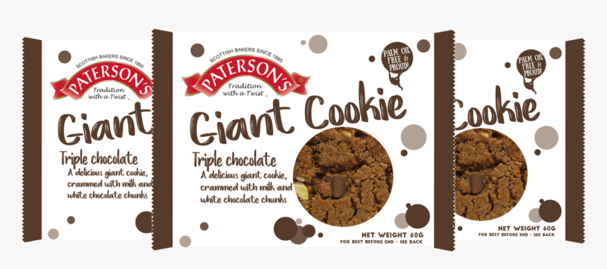 Triple Chocolate Giant Cookie - Chocolate Chip Cookie, HD Png Download