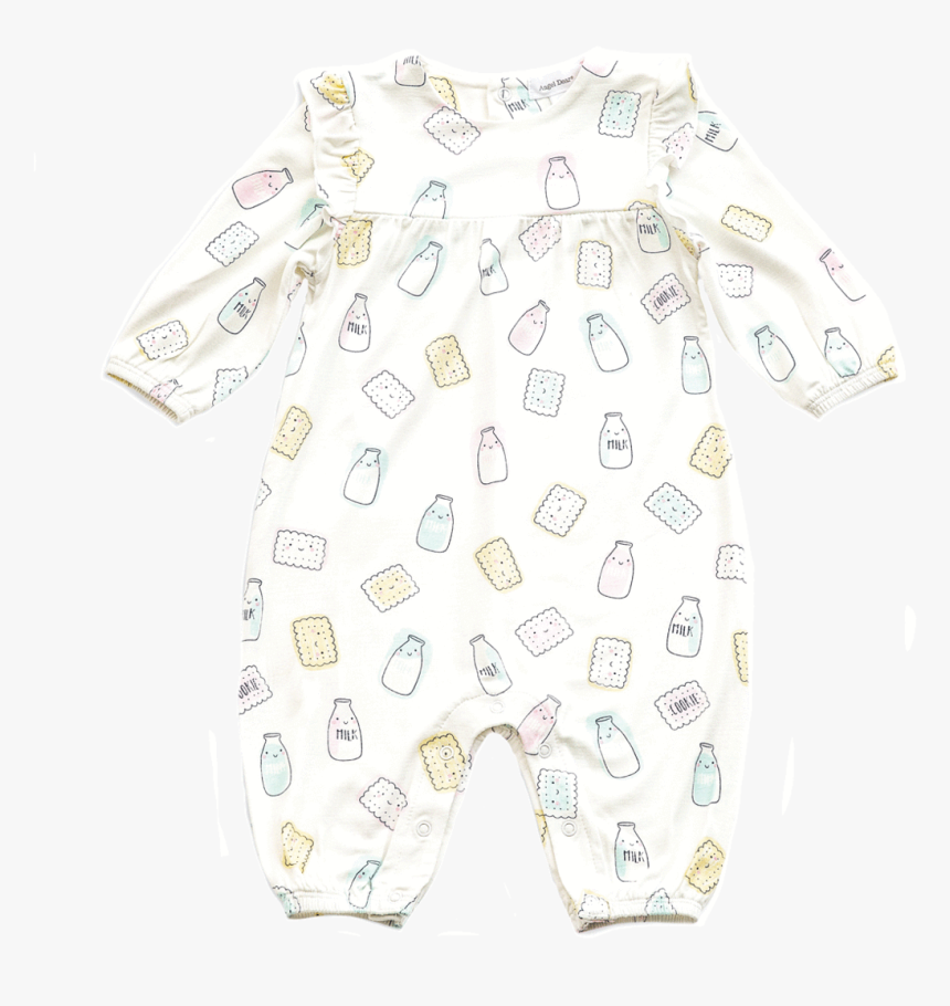 Angel Dear Milk And Cookies Ruffle Sleeve Romper, HD Png Download