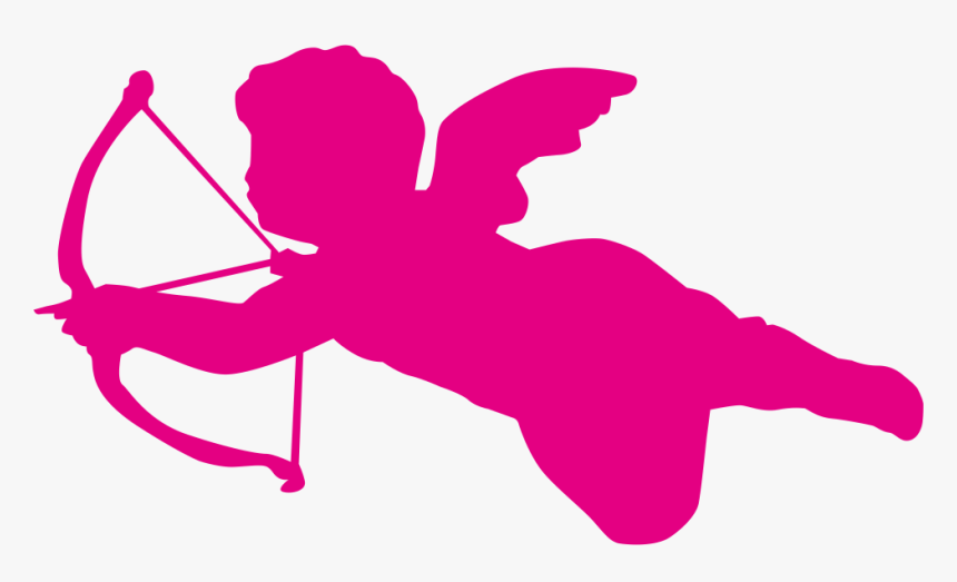 Cupid Silhouette Illustration - Silhouette Angel Vector Png, Transparent Png