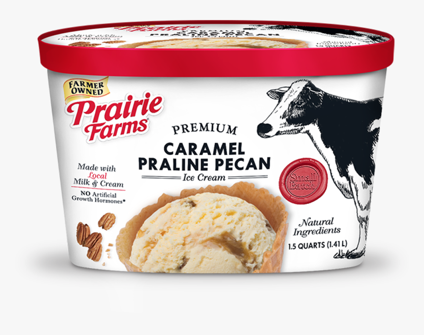 Premium Small Batch Ice Cream, Caramel Praline Pecan - Prairie Farms Ice Cream, HD Png Download