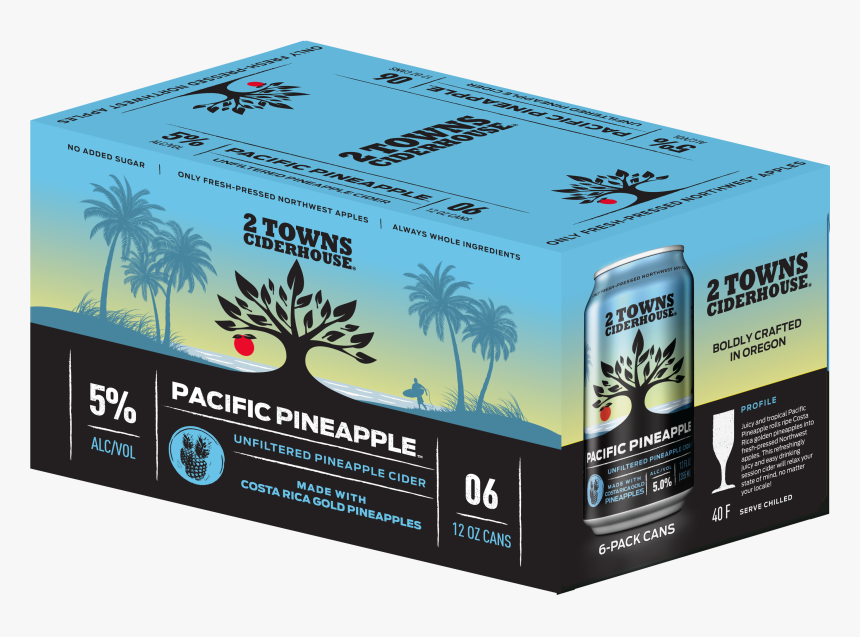 2 Towns Ciderhouse Pacific Pineapple, HD Png Download