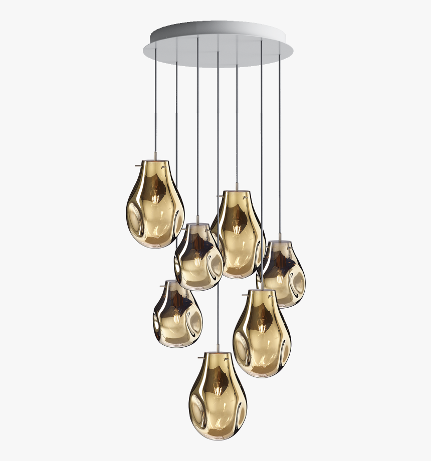 Soap Chandelier / 7 Pcs Gold - Chandelier, HD Png Download
