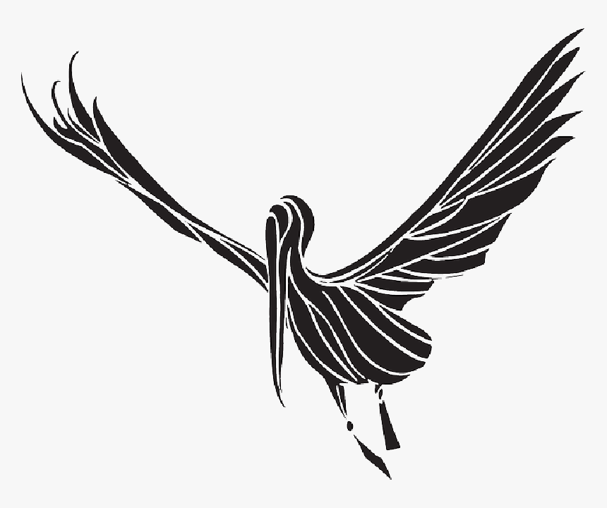 Baby Silhouette Bird Flying Wings Stork Fly Public, HD Png Download