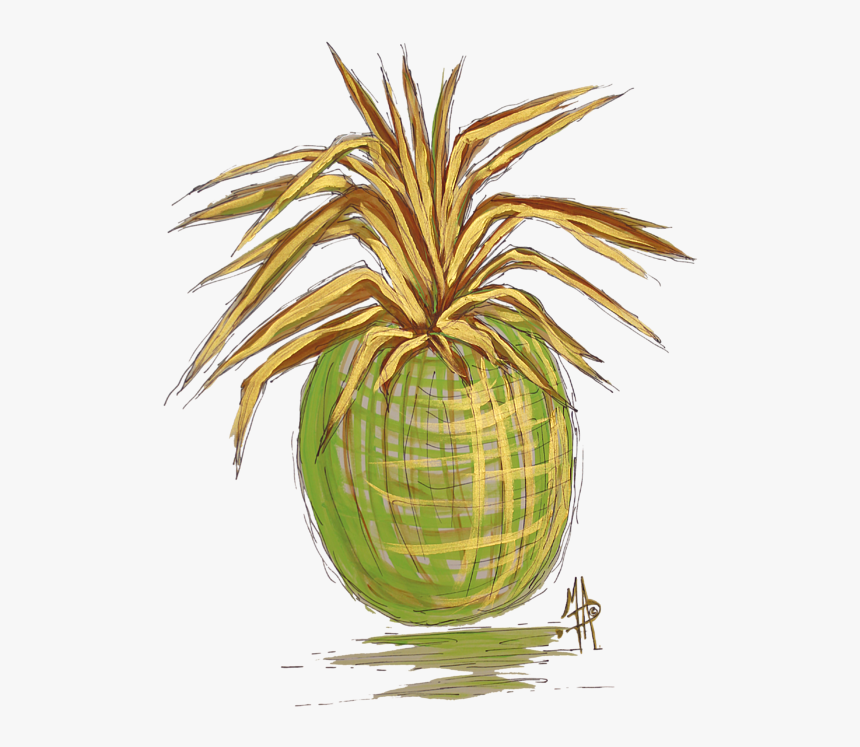 Ananas Fruit Painting Art, HD Png Download
