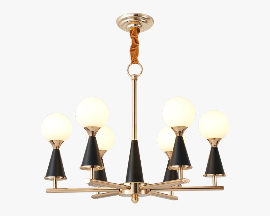 Contemporary Decorative Luxury Gold Iron Glass Chandelier - Chandelier, HD Png Download