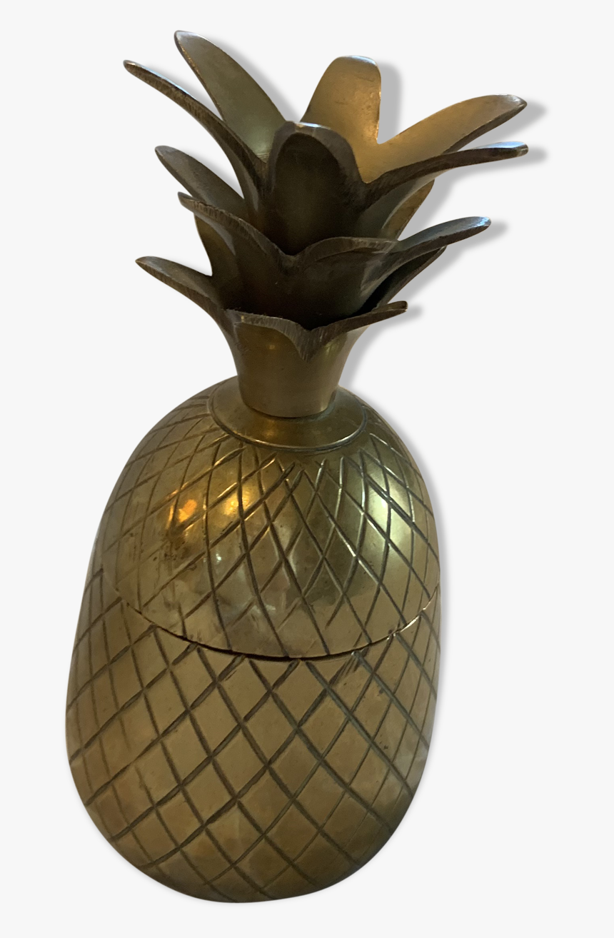 Pineapple In Brass Ice Bucket 
 Src Https - Pineapple, HD Png Download