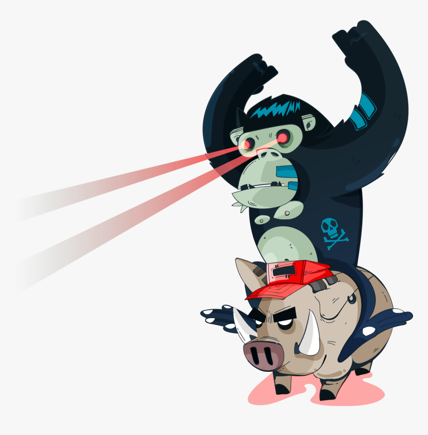 Para-gorilaz 1 - Cartoon, HD Png Download