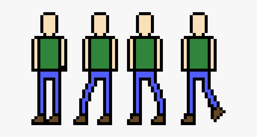 Man Pixel Art Maker - Man Walking Pixel Art, HD Png Download