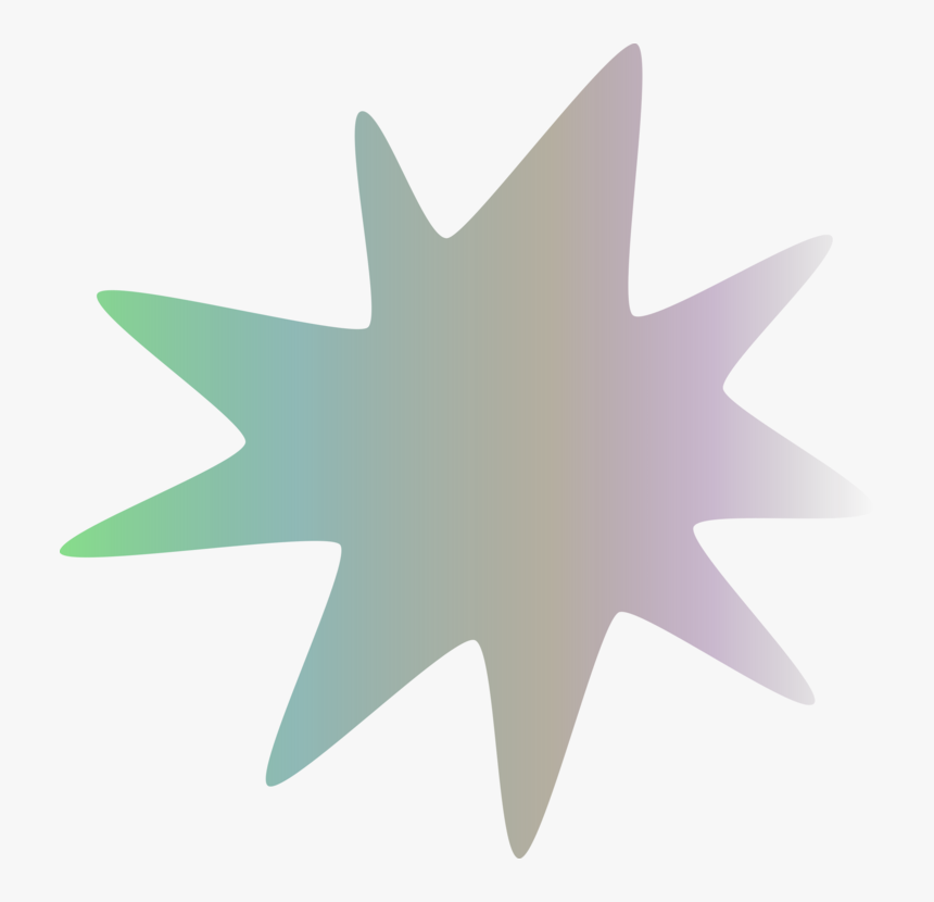 Gradient Color Linearity Star Teal - Emblem, HD Png Download