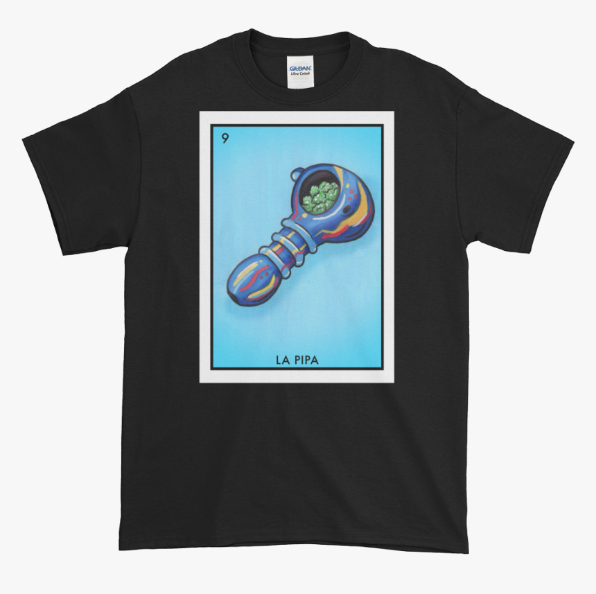 Mens Tshirt La Pipa Mockup Front Flat Black - T-shirt, HD Png Download