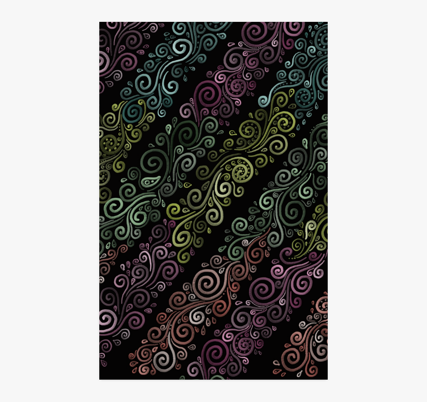 Psychedelic Pastel Rainbow Poster 23 X36 - Paisley, HD Png Download