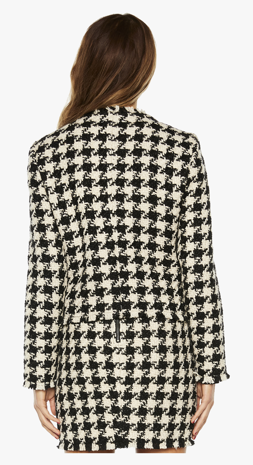 Houndstooth Jacket In Colour Jet Black - Fear Inside Out Sweater, HD Png Download