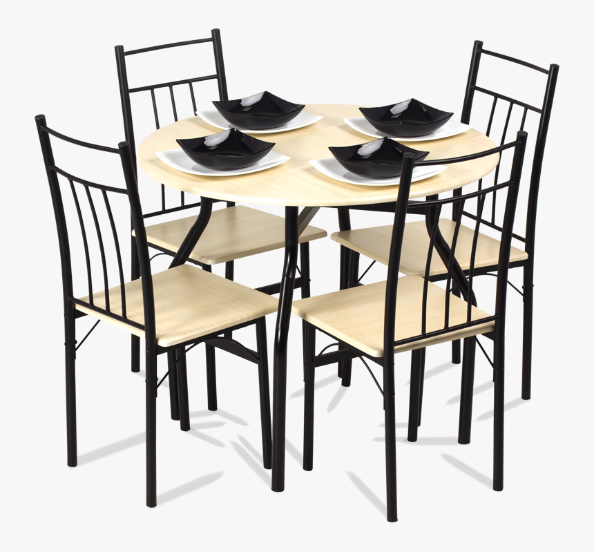 Dining Set Table With 4 Chairs Carmen - Table And Chair Png, Transparent Png