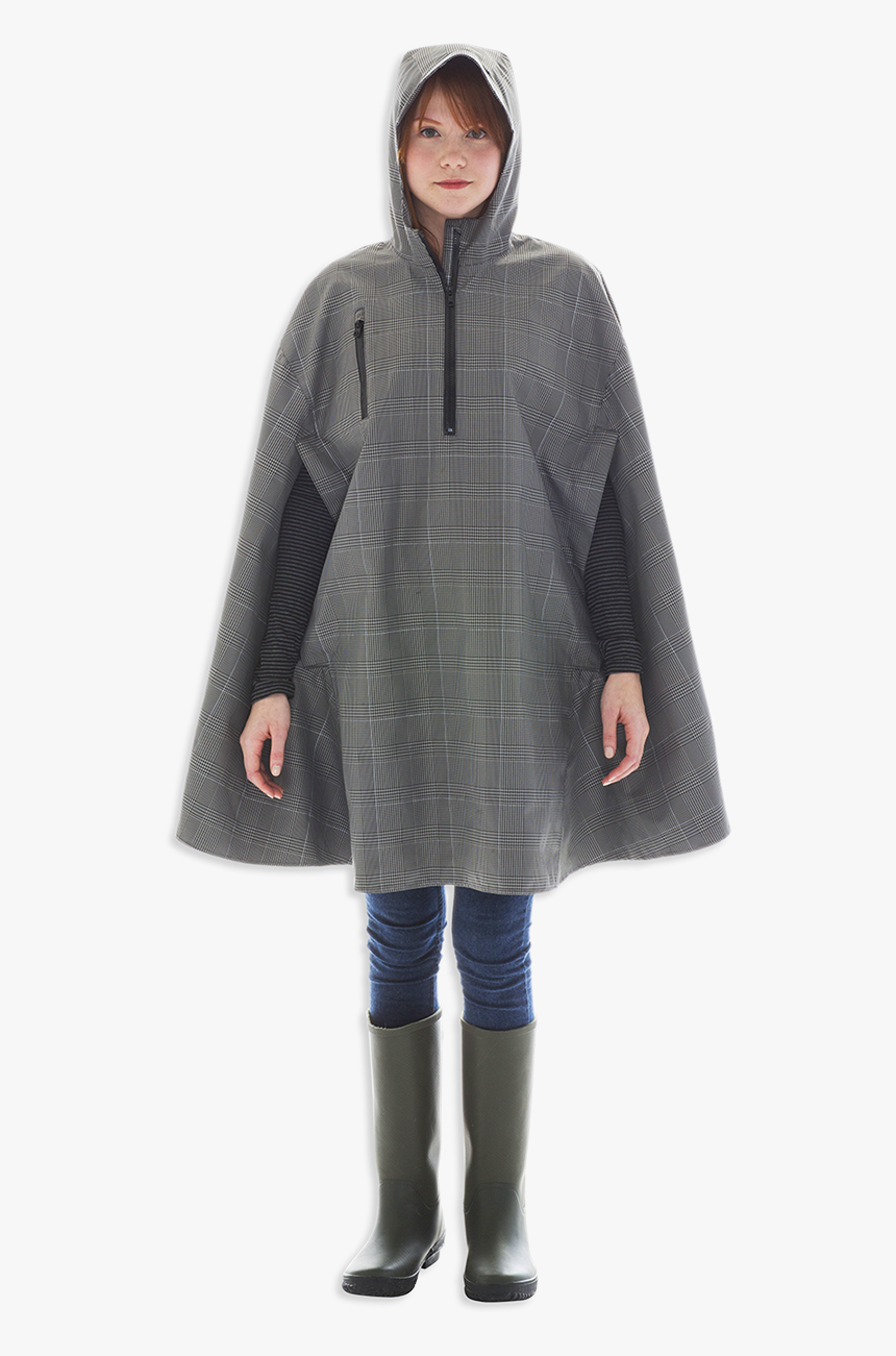 Electric Houndstooth, High Performance Rain Cape By - Overcoat, HD Png Download