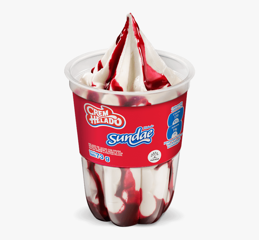Sundae Crem Helado - Helado Sundae Crem Helado, HD Png Download