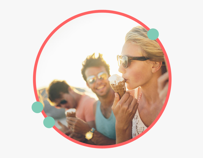 Eating Ice Cream On Beach, HD Png Download