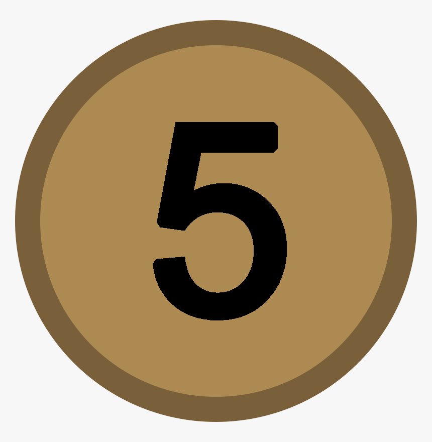 Medalla Numero 5 - Medallas Con El Numero 5, HD Png Download