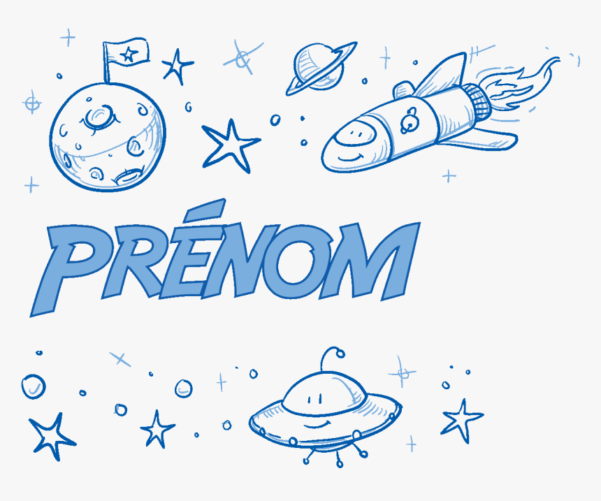 Sticker Prenom Personnalisable Cosmos Pour Enfant Ambiance, HD Png Download