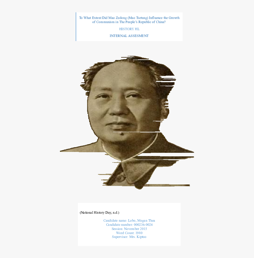 Transparent Mao Zedong Png - Mao Tse Tung, Png Download