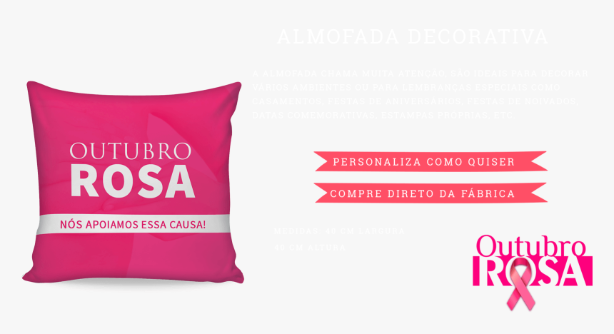 Brindes Em Neoprene Mais Vendidos Para Outubro Rosa - Cushion, HD Png Download