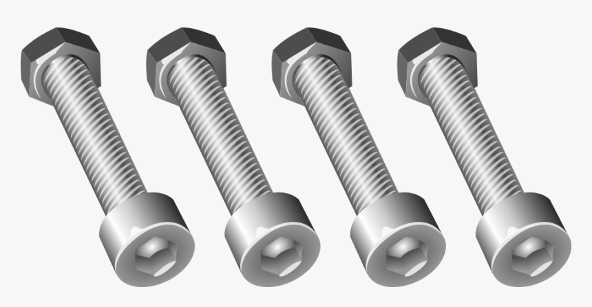 Screws Clipart Gray - Clipart Bolts, HD Png Download
