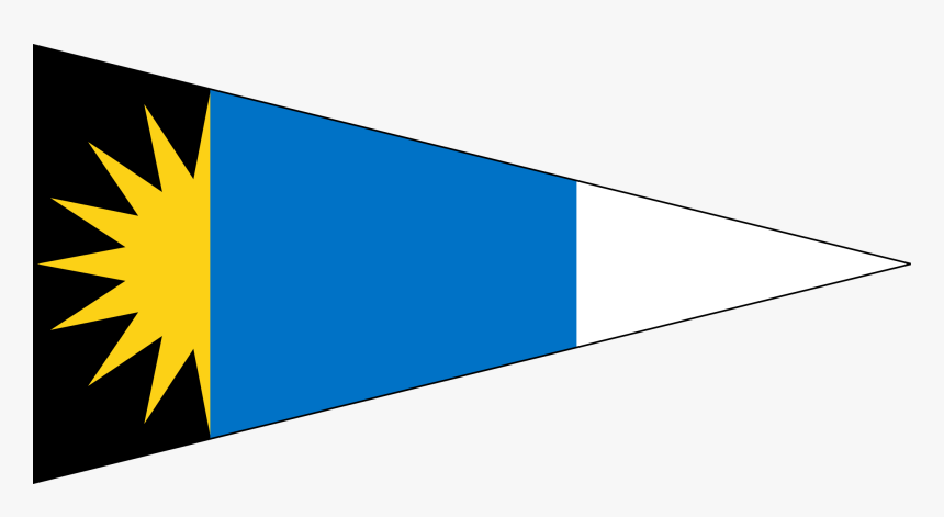 Oca Pennant Flag For Antigua And Barbuda, HD Png Download