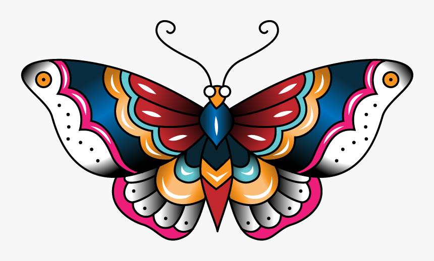Flash Drawing Old School - Butterfly Drawing For School, HD Png Download