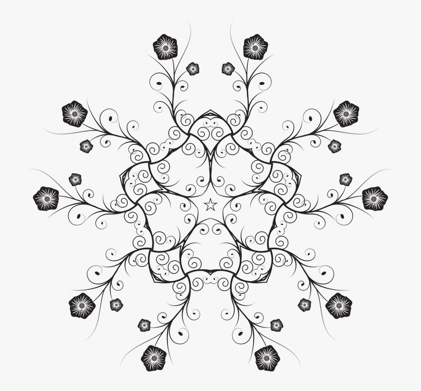 Flower Floral Flourish Vines Decorative Ornamental - Portable Network Graphics, HD Png Download