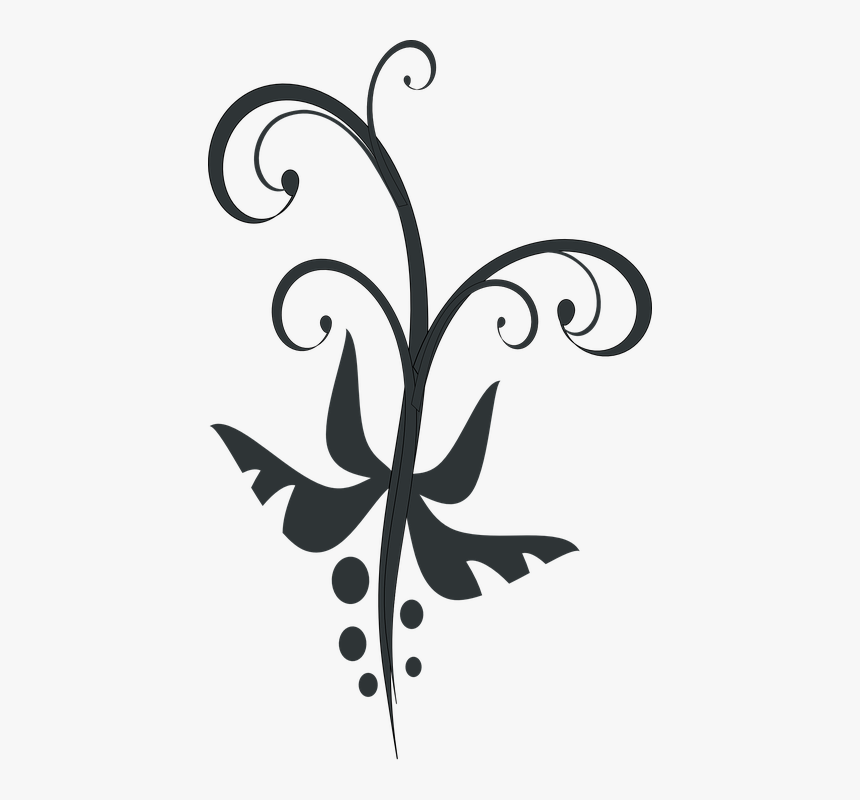 Vine, Floral, Ornament, Plant, Leaves, Silhouette - Quinceanera Clip Art, HD Png Download
