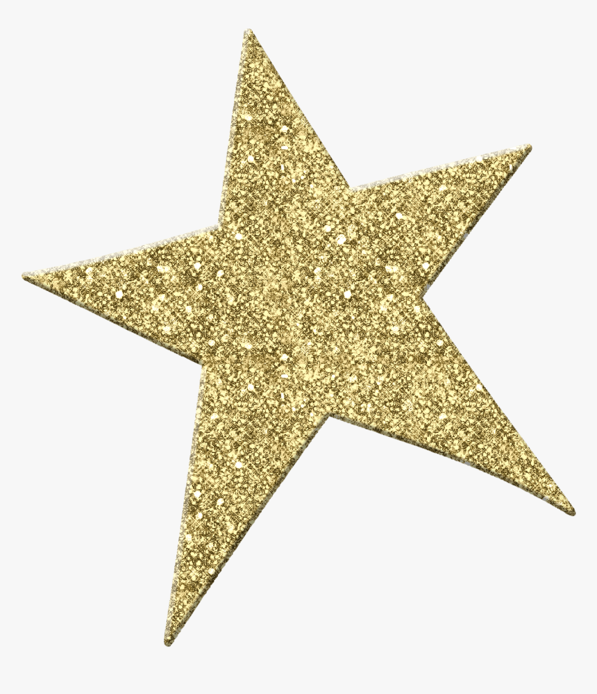 Gold Glitter Png File - Transparent Background Gold Glitter Star, Png Download