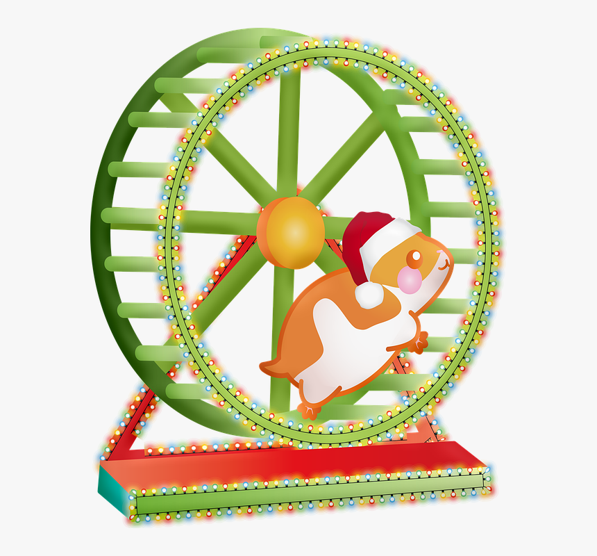 Christmas Animals, Hamster, Hamster Wheel, HD Png Download