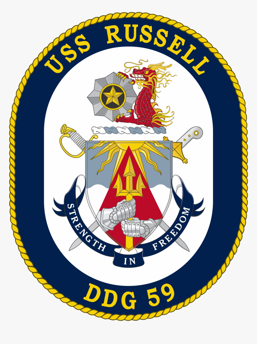 Uss Russell Ddg-59 Crest - Thomas Hudner Ddg 116, HD Png Download