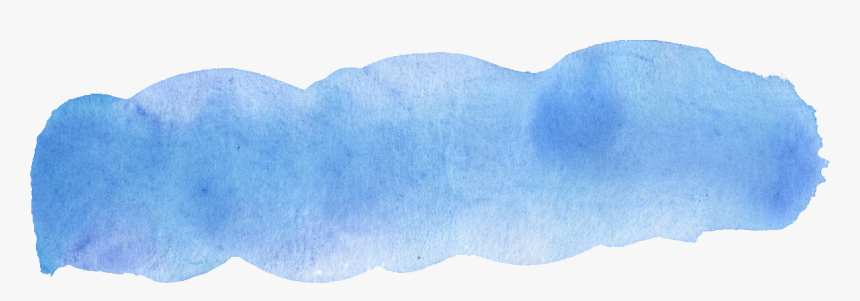 Blue Watercolour Brush Stroke - Snow, HD Png Download