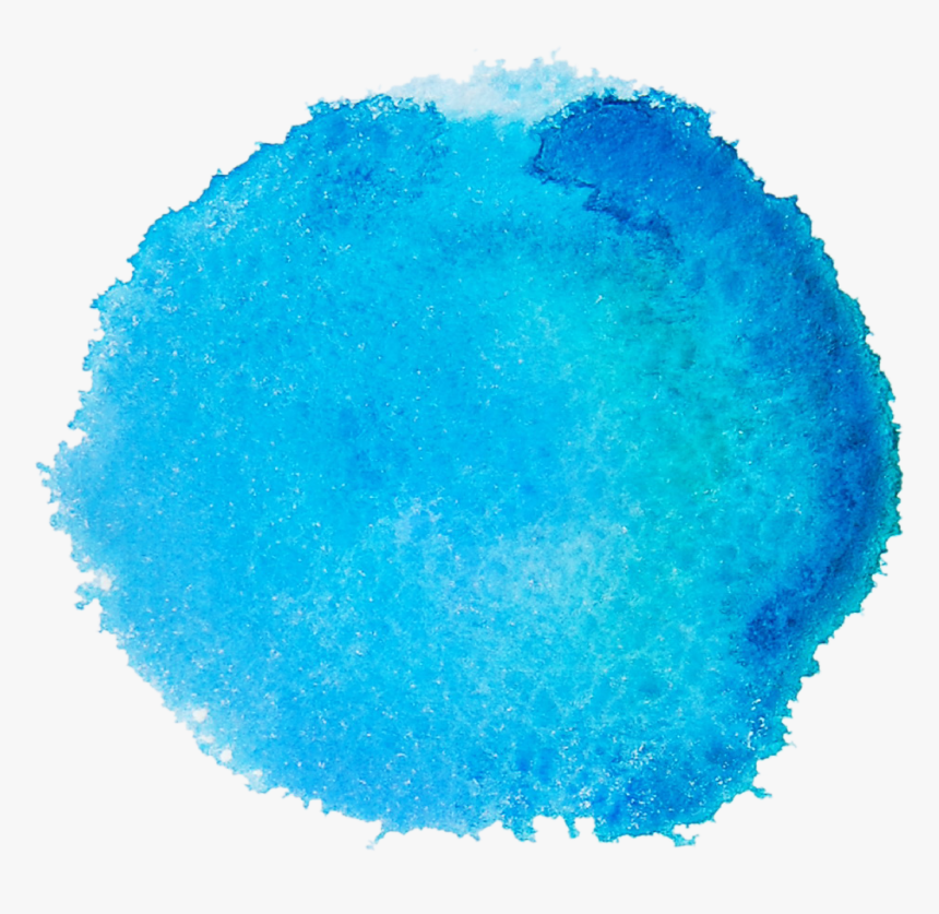 #ftestickers #watercolor #brushstroke #dot #blue - Paint On Effect Png, Transparent Png