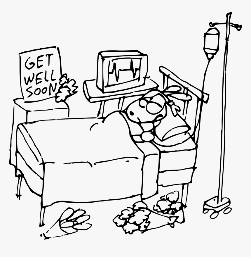 Bob The Hamster, In A Coma Clip Arts - Hospital Clipart Black And White, HD Png Download