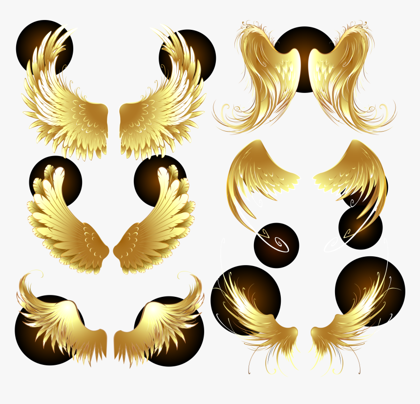 O Adobe Illustrator Png Transparente - Vector Golden Angel Wings, Png Download