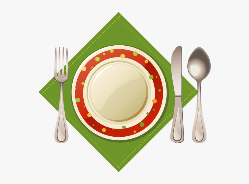 Тарелка, Вилка, Нож, Ложка, Столовые Приборы, Plate, - Circle, HD Png Download