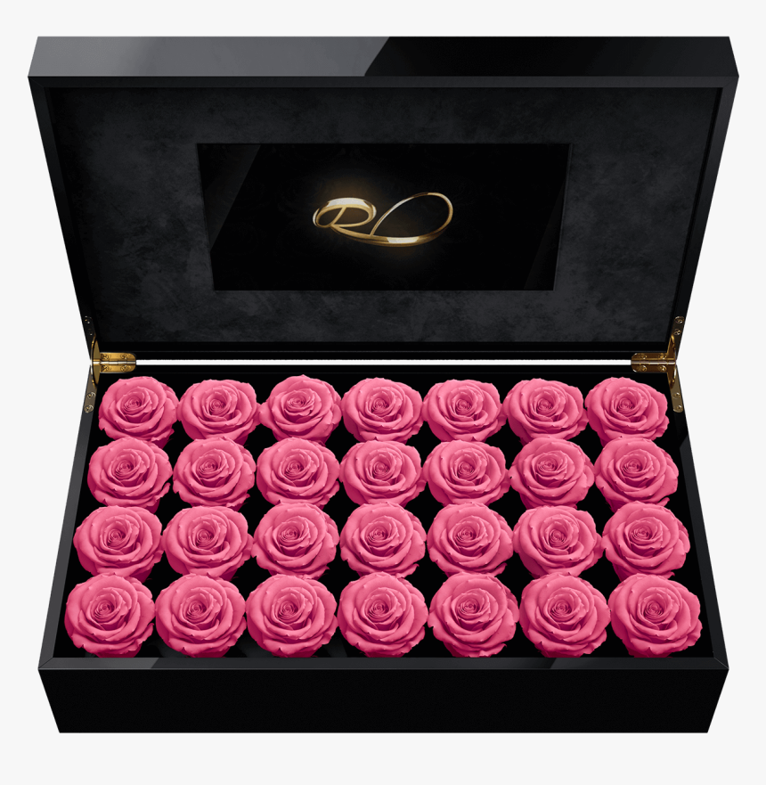 Luxury Lcd Display Flower Box Royal With 28 Preserved - Rose, HD Png Download
