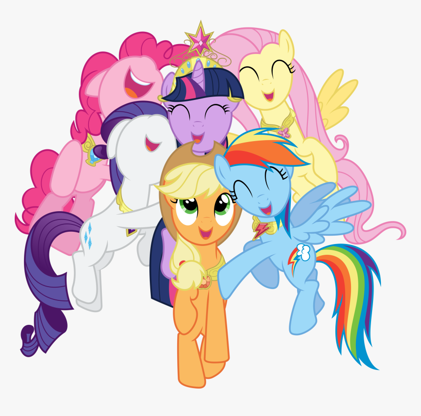 Mlp Mane Six Hugs, HD Png Download