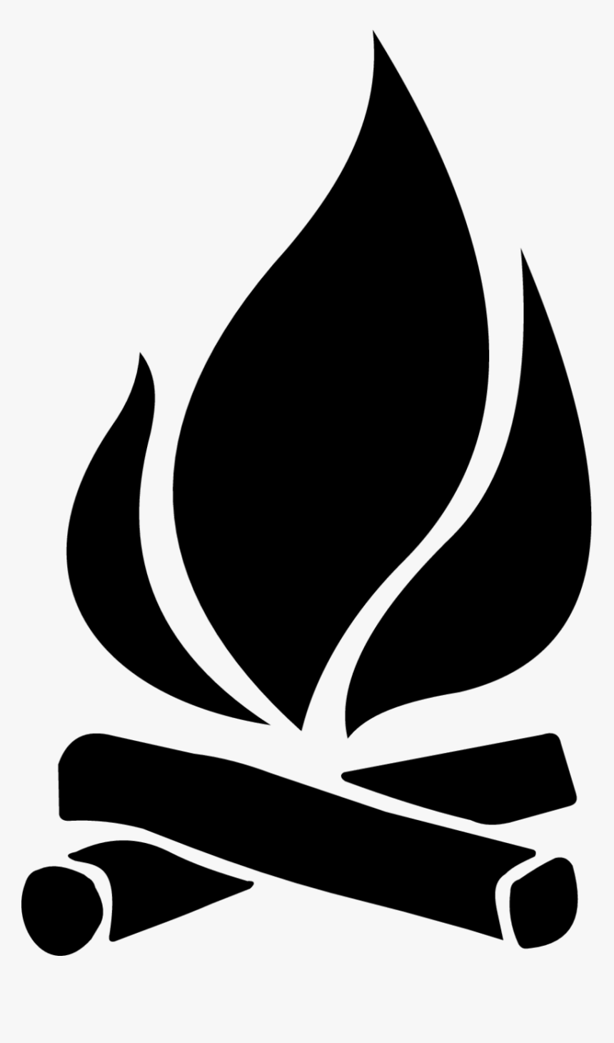 Campfire Silhouette Clip Art - Campfire Clip Art, HD Png Download