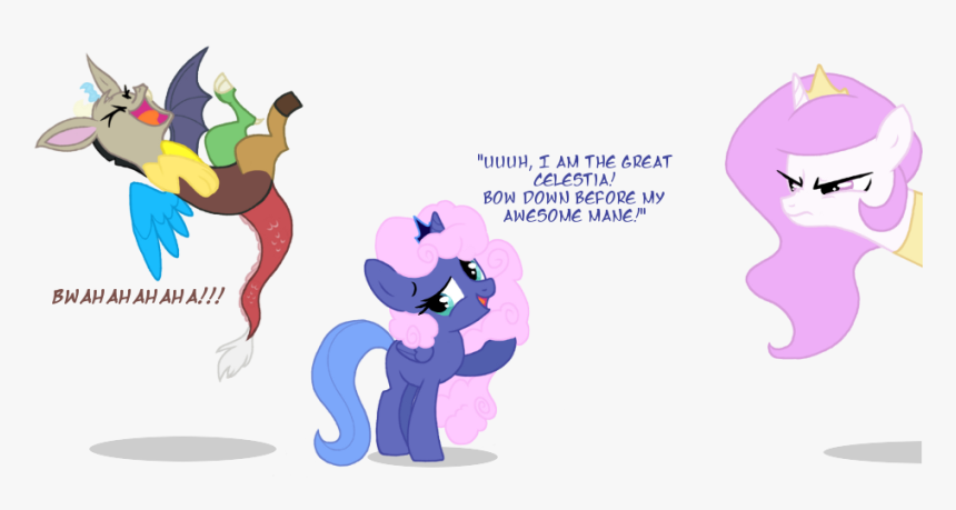 Uuuh,工am The Great Celestia Bow Down Before My Awesome - Princess Luna And Celestia Filly, HD Png Download