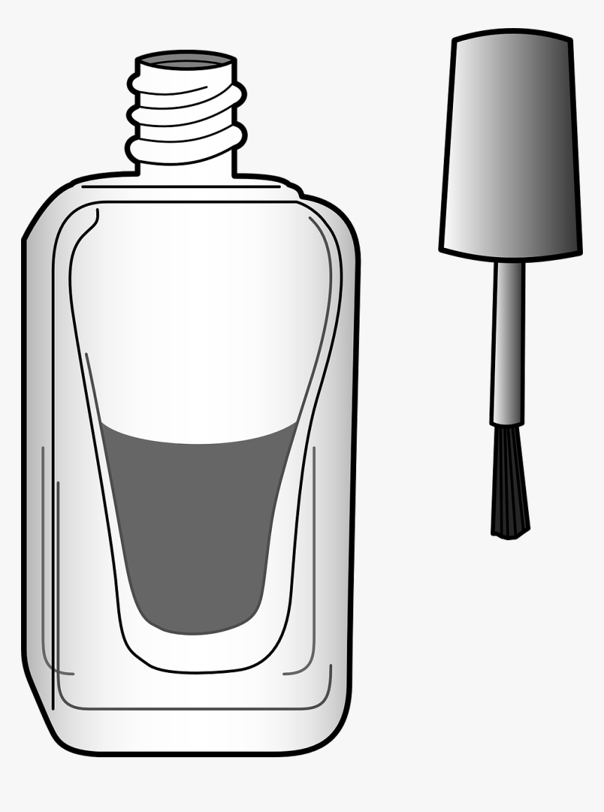 Nail Polish Brush Drawing, HD Png Download