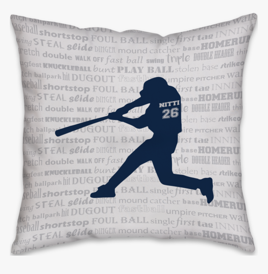 Silhouette Black Baseball Player Swinging Bat - Transparent Baseball Player Silhouette, HD Png Download