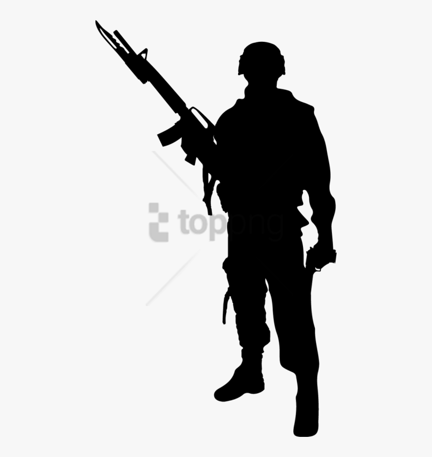 Transparent Jet Silhouette Png - Army Soldier Silhouette, Png Download