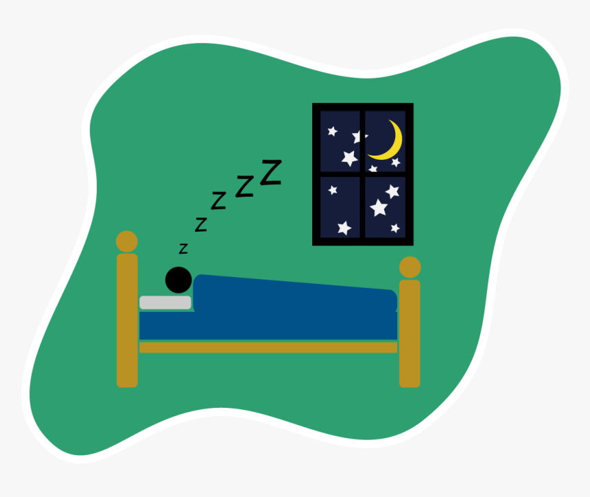 Illustration Of Person In Bed With Night Sky Behind, HD Png Download